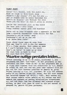 Golden Earring fanclub magazine 1976#11 back cover